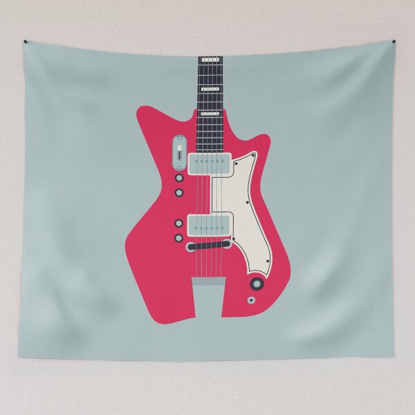 Item preview, Retro 60s Surf Rock Electric Guitar - Grey designed and sold by VoodooCircus.