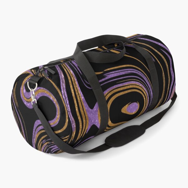 Item preview, Liquid Marble Swirls Purple Gold on Black designed and sold by WisdomInspired.