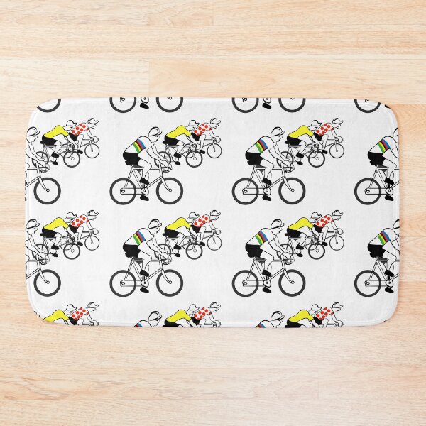 Item preview, Vintage Cycling Figures with Colored Jerseys. designed and sold by evrydayart.