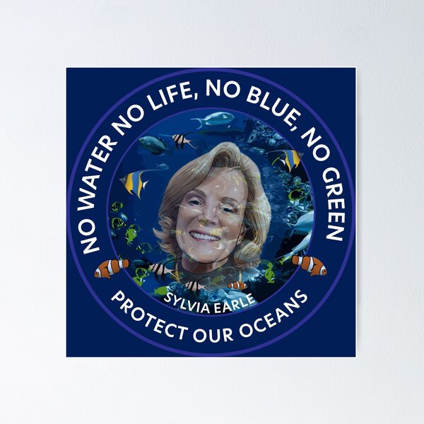 Item preview, Sylvia Earle Ocean Hero - Save Our Oceans - Ecology Gifts - Save The Ocean Campaign  designed and sold by happygiftideas.