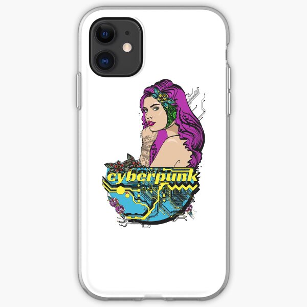 Cyberpunk girl iPhone Soft Case