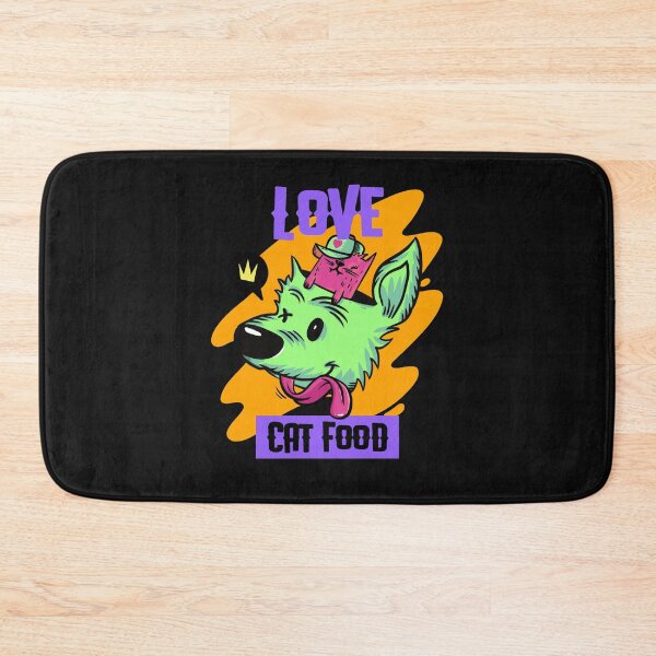 Item preview, Love Cat Food Pink Cat Green Dog Surreal Monster Funny Gift designed and sold by TheAplus.