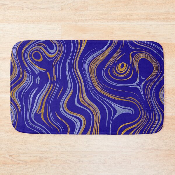 Item preview, Liquid Marble Swirls Blue Gold designed and sold by WisdomInspired.