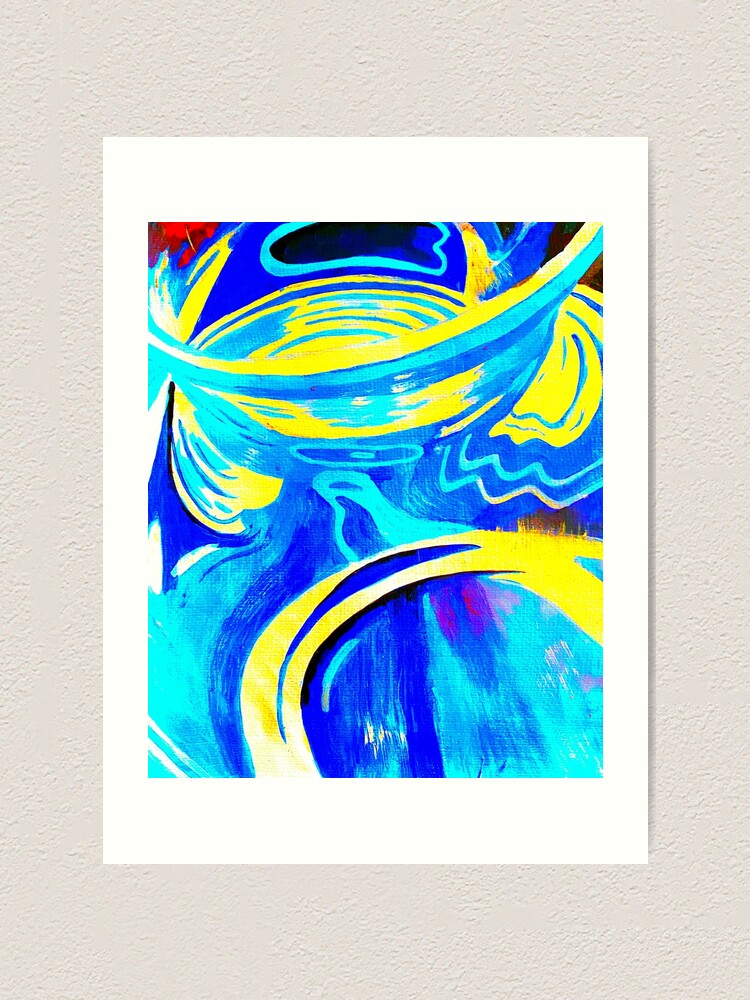 "Abstract Blue and Yellow patterns" Art Print for Sale by HudsonArt Redbubble