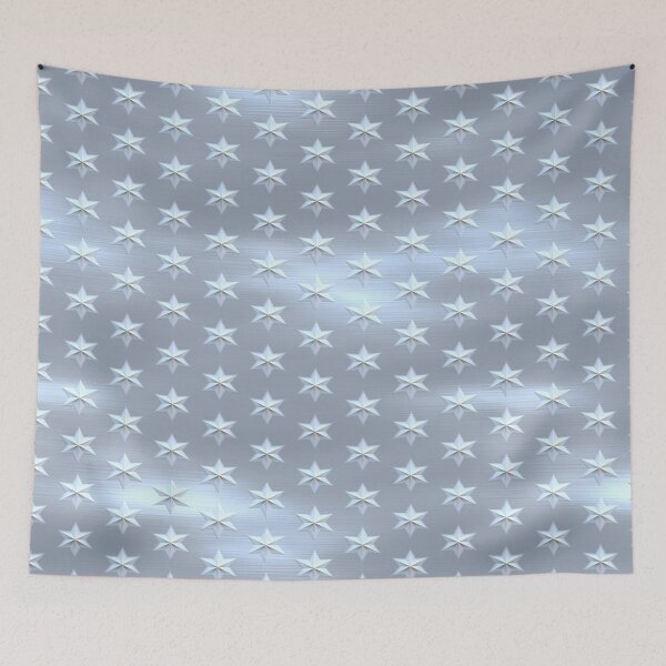 Item preview, silver blue brushed starfield designed and sold by Sybille-Yates.