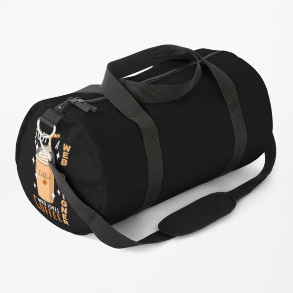 Web Designer Just Loves Coffee Quote Design Duffle Bag