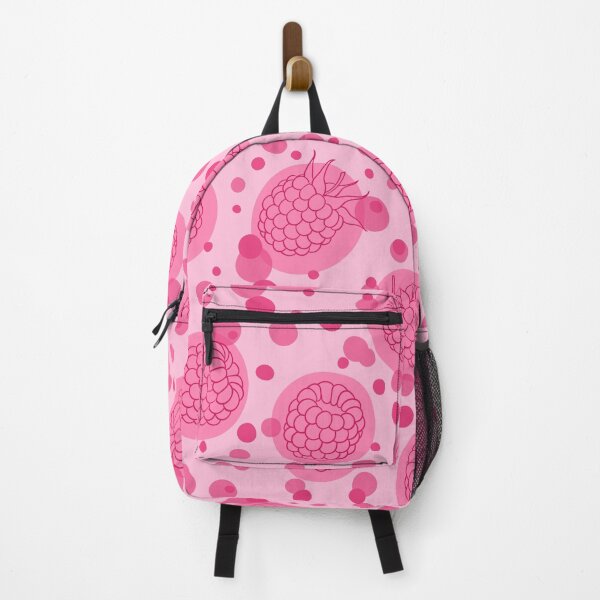 Item preview, pattern pink abstract raspberries with pink circle dots polka, symbol of summer. designed and sold by Yevheniia Hulinska.