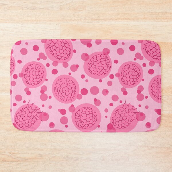 Item preview, pattern pink abstract raspberries with pink circle dots polka, symbol of summer. designed and sold by Yevheniia Hulinska.