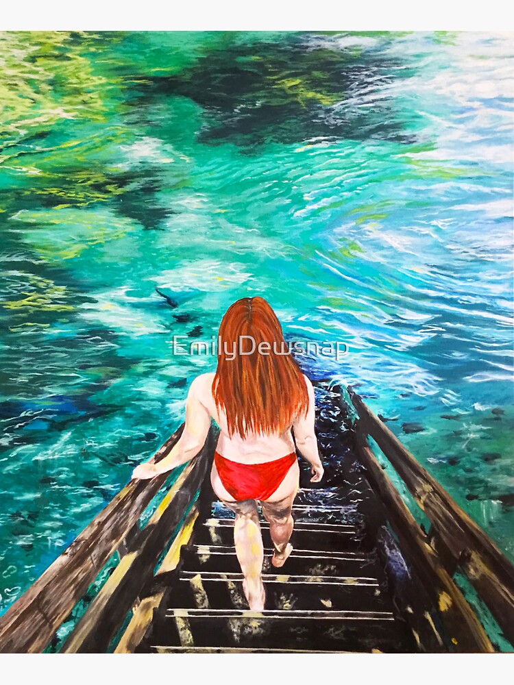 "Ginnie Springs, Florida Redhead" Sticker for Sale by EmilyDewsnap