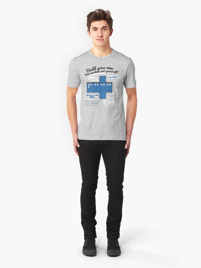 Alternate view of Build your own time machine and spacecraft! Slim Fit T-Shirt