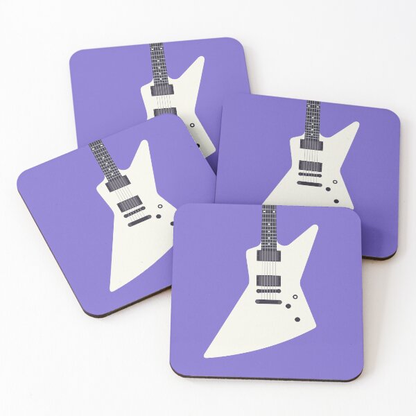 Artikelvorschau, Thrash Metal Electric Guitar - White Purple entworfen und verkauft von VoodooCircus.