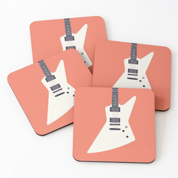 Artikelvorschau, Thrash Metal Electric Guitar - White Orange entworfen und verkauft von VoodooCircus.