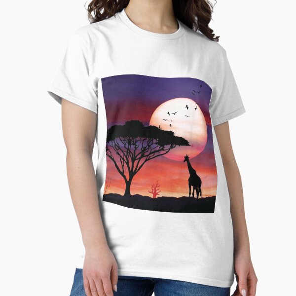 Item preview, African Animals Silhouette Moon background designed and sold by Yasminahj93.
