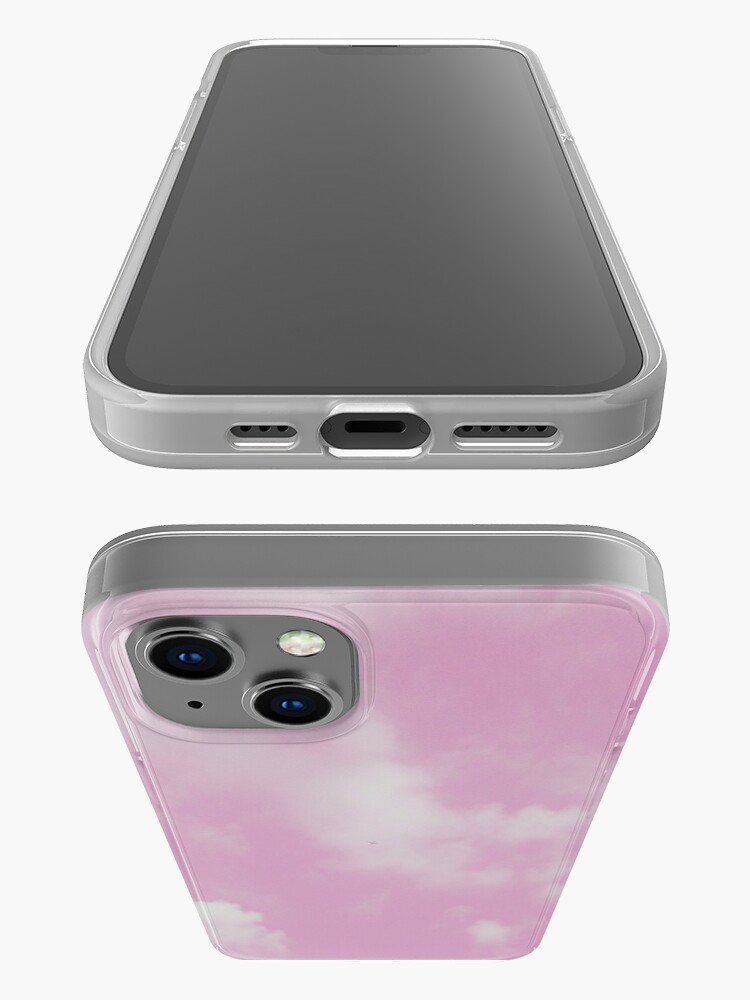 Alternate view of Pastel Pink and White Cloudy Sky iPhone Case