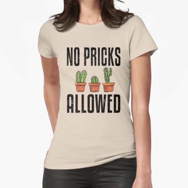 "No Pricks Allowed Funny Cactus Plant Funny Gardening ...