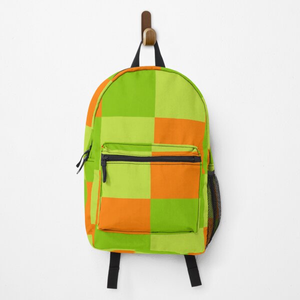 Item preview, Minokawa - Abstract Green Orange Checkered Pattern Plaid Pattern designed and sold by Retro-Rocket.