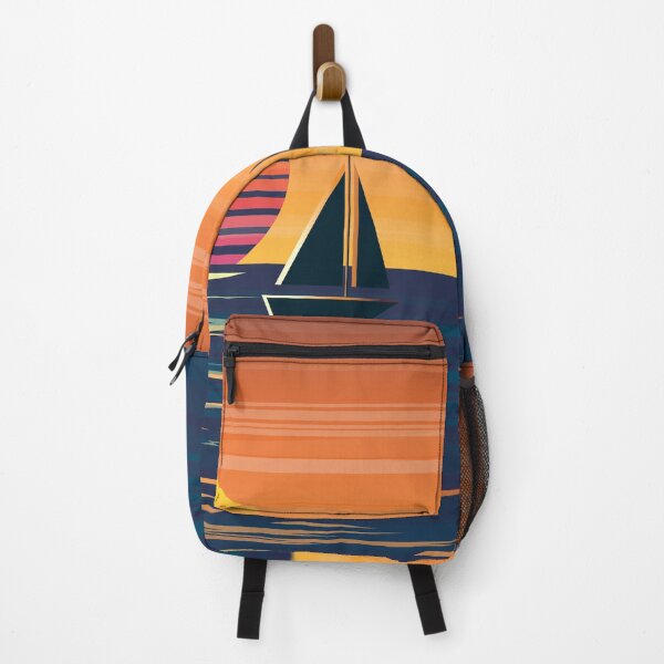 Item preview, Sunset summer sailing under red sun designed and sold by cotros.