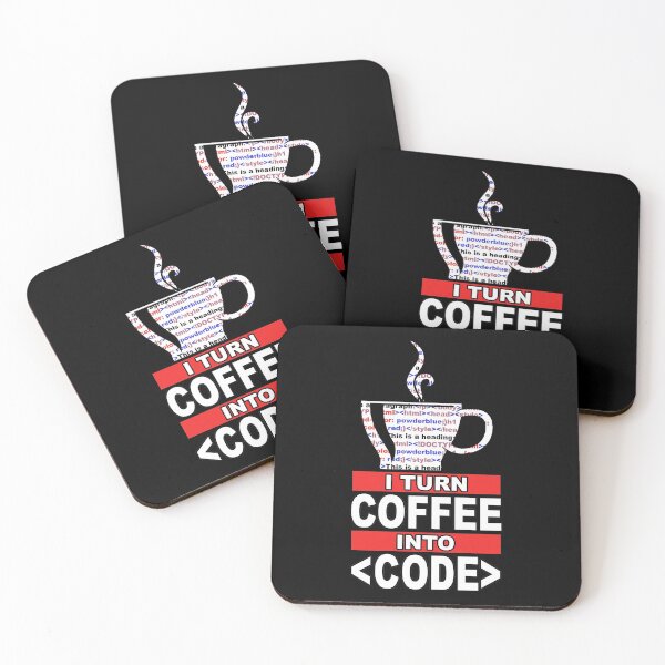 Item preview, I turn coffee into code designed and sold by redshirtz.