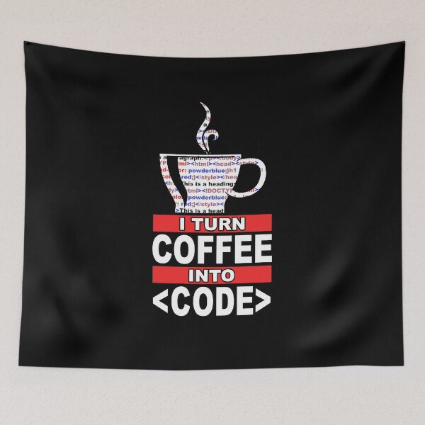 Item preview, I turn coffee into code designed and sold by redshirtz.