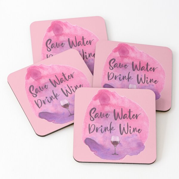 Item preview, Save Water Drink Wine Funny Quote designed and sold by Sarah Wainwright.