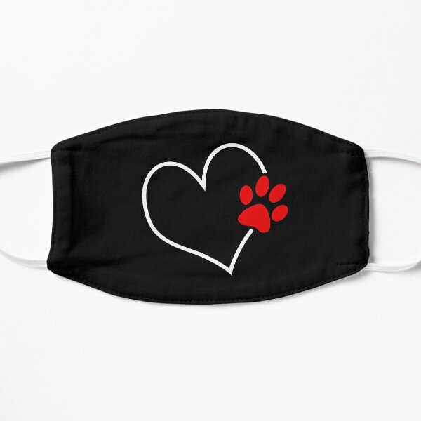 Paw on my heart Flat Mask