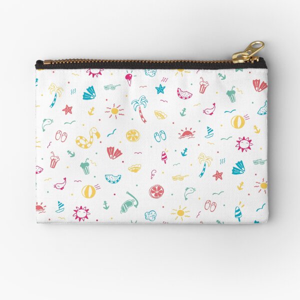 Summer time (white) Zipper Pouch