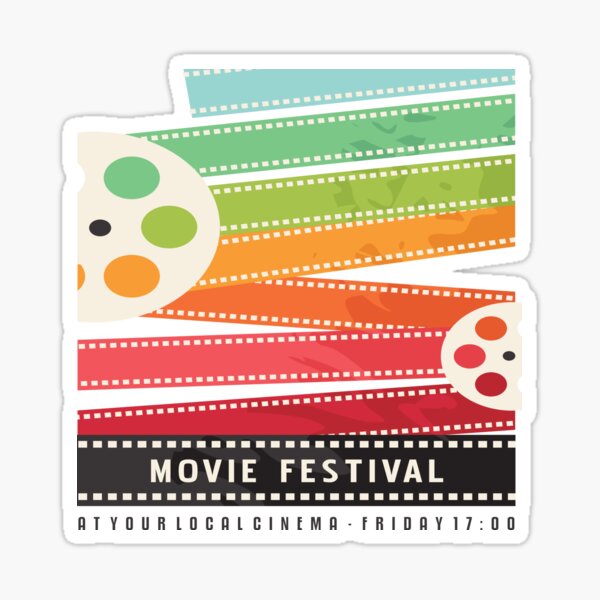 Item preview, Movie Festival in Retro Style designed and sold by Cindy Moore.