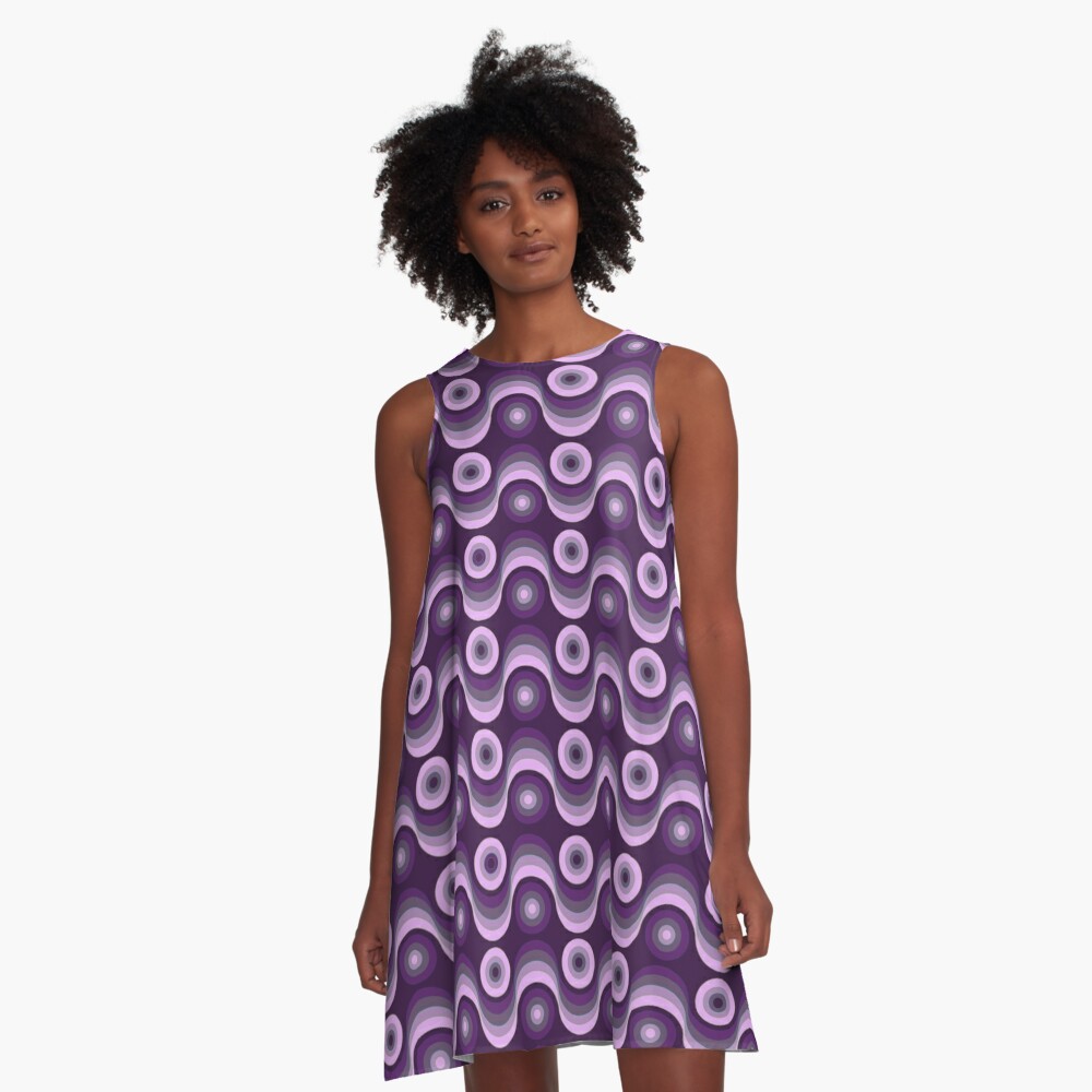 purple 70s dress