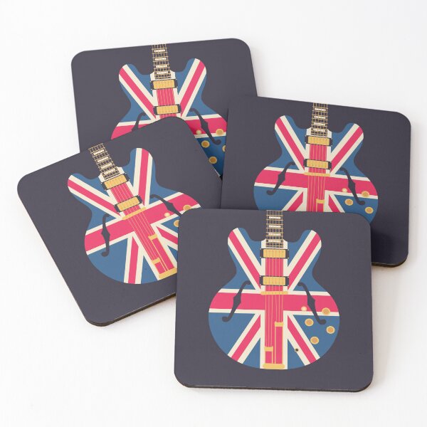 Item preview, Union Jack Flag Guitar - Black designed and sold by VoodooCircus.
