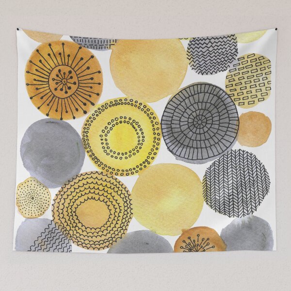 Item preview, Abstract Watercolor circles doodle designed and sold by SilverBirch14.