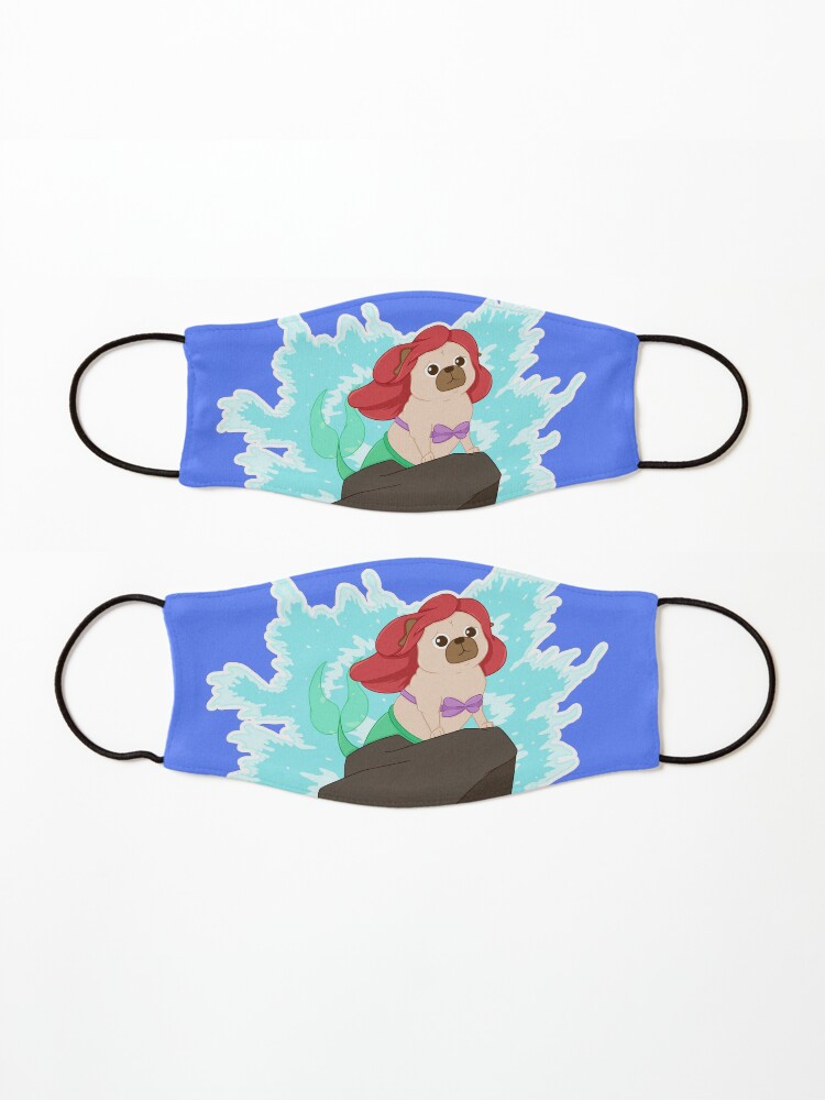 Alternate view of Paw-t of your world, The Little mer-pug! Mask