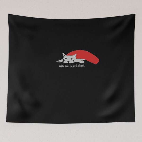 Item preview, Relaxing super cat with red cape designed and sold by lsvds.