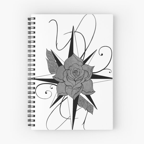 Item preview, Tattoo Style - Compass Rose Black and White designed and sold by alecoelho1.