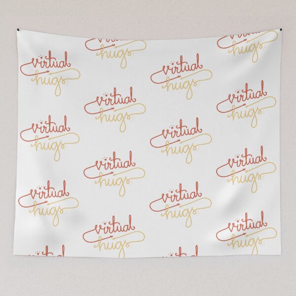 Item preview, Virtual Hugs Peachy Typography designed and sold by elloiseollave.