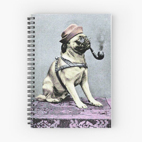 Item preview, Pug Dog with Hat and Pipe designed and sold by Vintage Designs +.