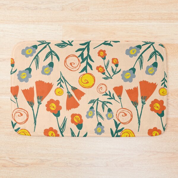Item preview, Patterned Orange Flower Doodles designed and sold by elloiseollave.