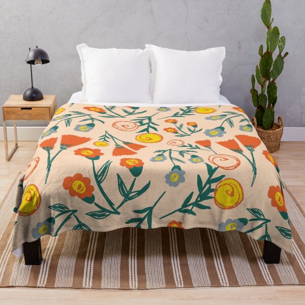 Item preview, Patterned Orange Flower Doodles designed and sold by elloiseollave.