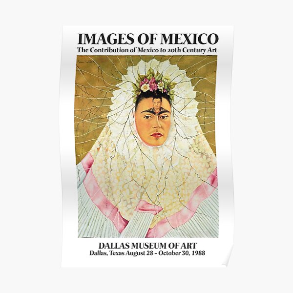 Frida Kahlo Ausstellungs-Kunstplakat - Diego in meinem Kopf 1988 Poster