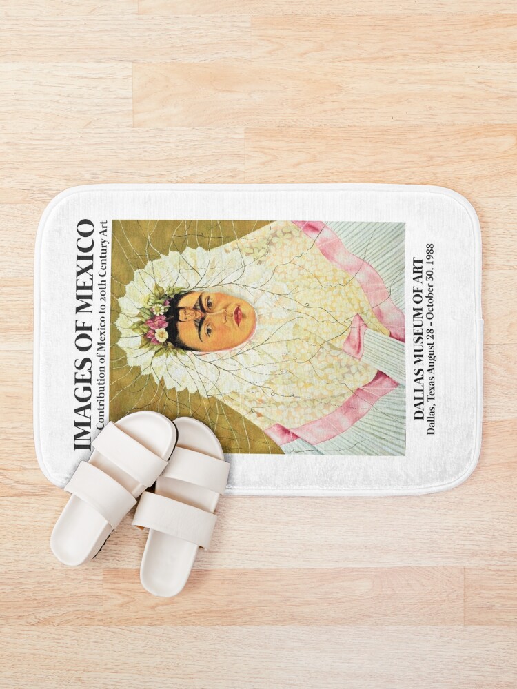 "Frida Kahlo Exhibition Art Poster - "Diego on my mind" 1988" Bath Mat