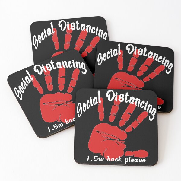 Item preview, Social Distancing Stay Back with Red hand designed and sold by Jamboprints.