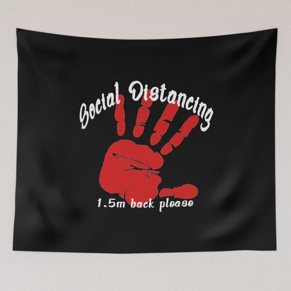 Item preview, Social Distancing Stay Back with Red hand designed and sold by Jamboprints.