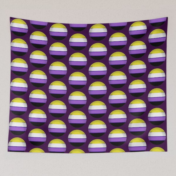 Item preview, Non binary flag pride colours circular sphere designed and sold by suki42deathlake.
