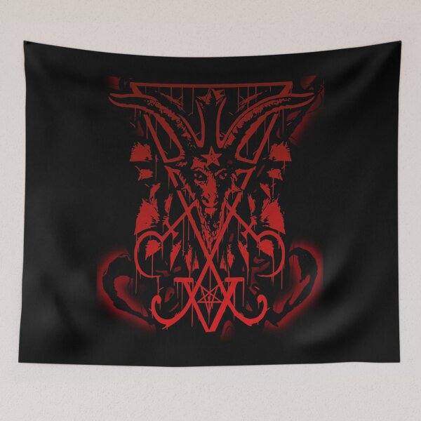 Item preview, Satanic Baphomet Black Phillip Goat Satan Symbol Lucifer Devil designed and sold by TopTeeShop.