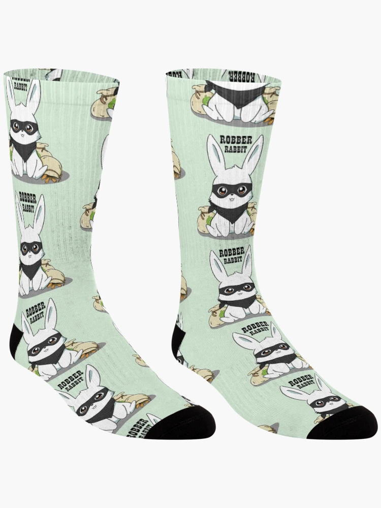 Thumbnail 3 of 5, Socks, Cute Robber Rabbit Cartoon designed and sold by AshStore.