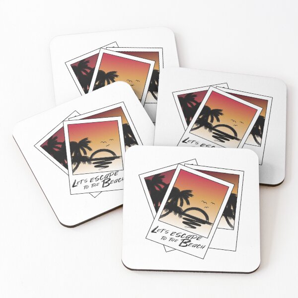 Item preview, Polaroid picture summer sunset at the sea Lets escape to the beach designed and sold by BLucknerDesign.