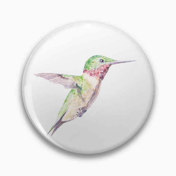 Item preview, Watercolor Ruby-Throated Hummingbird -Traditional designed and sold by MaryPaintsArt.