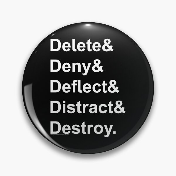 Item preview, Political Delete& Deny& Deflect& Distract& Destroy designed and sold by Applebox Creative.