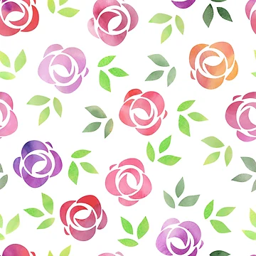 Artwork thumbnail, Spring - Watercolor Roses pattern by CLPDesignLab