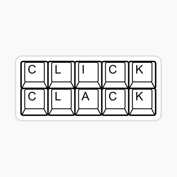 "Mechanical Keyboard Click Clack" Sticker for Sale by CrystalCrush