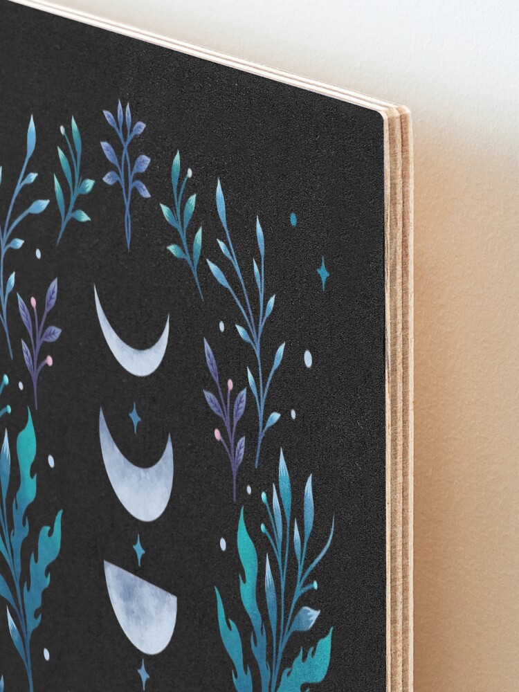 Alternate view of Moonlit Garden Mounted Print